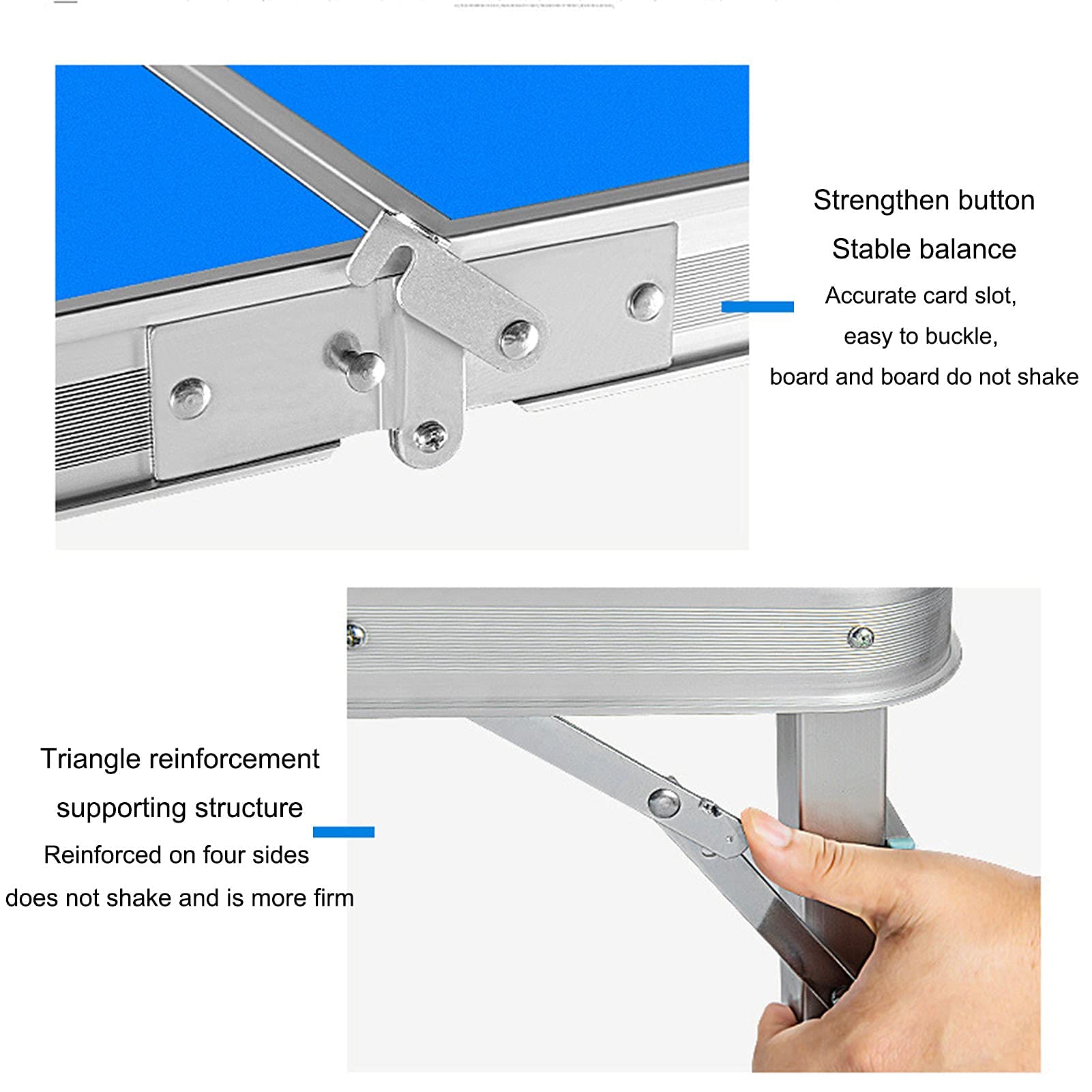 Amazon.co.jp: 屋外ポータブルピクニックテーブル、傘穴とハンドル付き